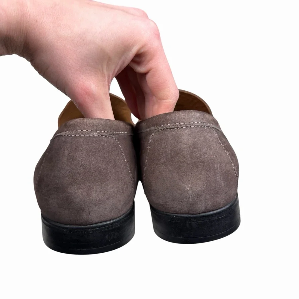 Johnston & Murphy 20-9577 Men's Sz 9 M Cresswell Venetian Gray Nubuck‎ Loafer